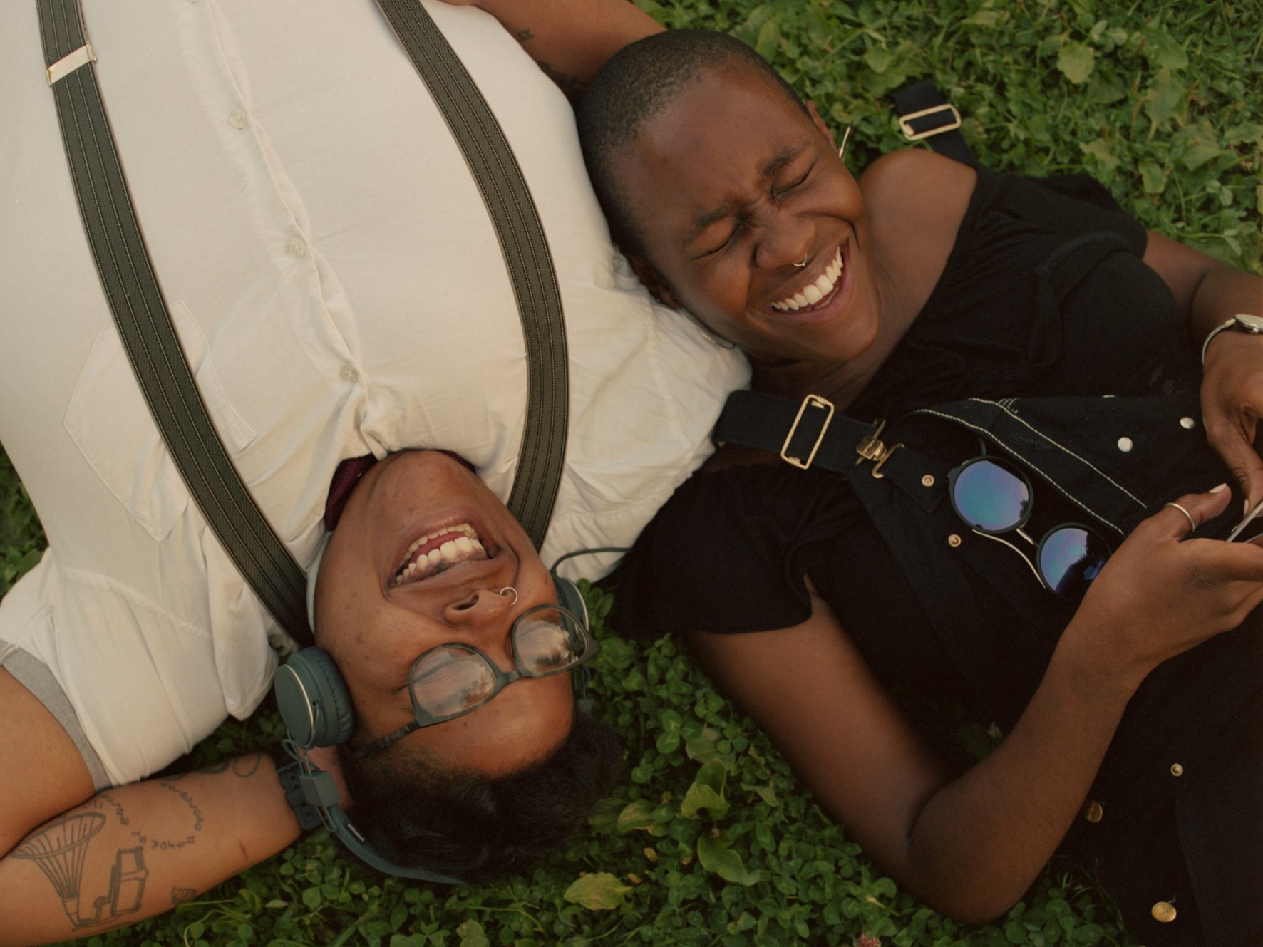 Queer Friends Lying on Grass